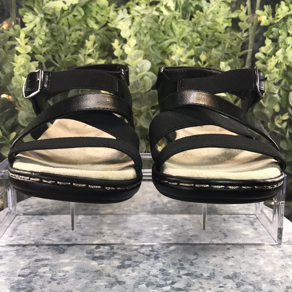 Croft & Barrow Boathouse Black Strappy Sandals Women’s 6.5M 🖤Like NEW🖤 - Picture 5 of 12